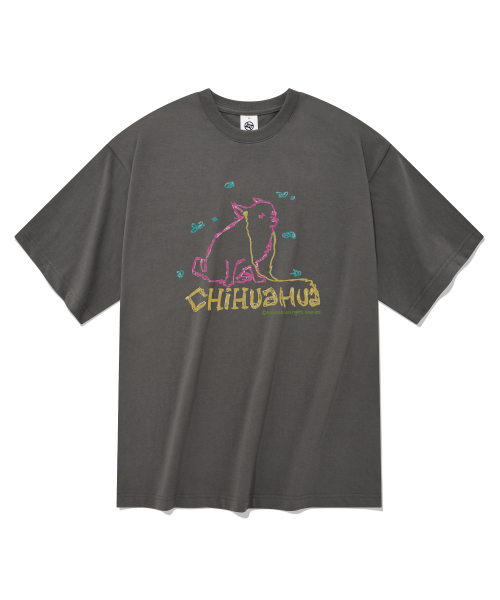 RADINEO(ラディネオ)の「チワワ 半袖Tシャツ グレー(Tシャツ/カットソー・メンズ・その他・LARGE/X-LARGE/SMALL/MEDIUM)」の1枚目の写真