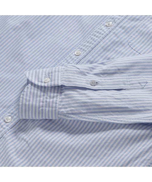 PRODESHIRT（プロデシャツ）の「[レギュラー] D-350 オックスフォードストライプシャツ (ブルー)（シャツ/ブラウス・メンズ・その他・SMALL/MEDIUM/LARGE/X-LARGE/XX-LARGE/M/L/L/XL）」の5枚目の写真