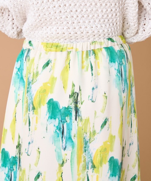 INED（イネド）の「プリントフレアスカート（スカート・レディース・グリーン系その他・7号/9号）」の13枚目の写真