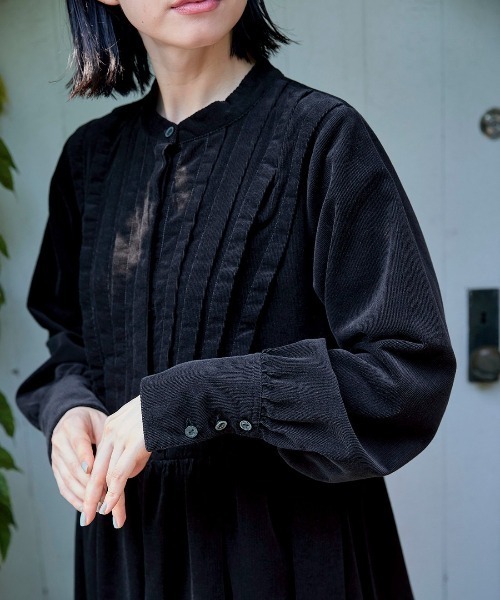 Sunny clouds（サニークラウズ）の「サニークラウズ　コール天の魔女ワンピース〈レディース〉（ワンピース・レディース・ブラック・MP/L/LL/3L）」の5枚目の写真