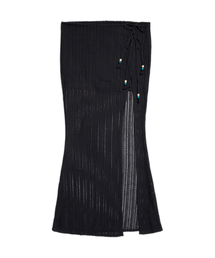 DAMP（ドントアスクマイプラン）の「サンセットコージーロングスカートブラック（スカート）」