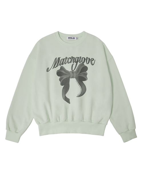 MATCHGLOBE(マッチグローブ)の「ビッグリボンスウェットシャツ(ライトグリーン)(スウェット・レディース・その他・FREE)」の5枚目の写真