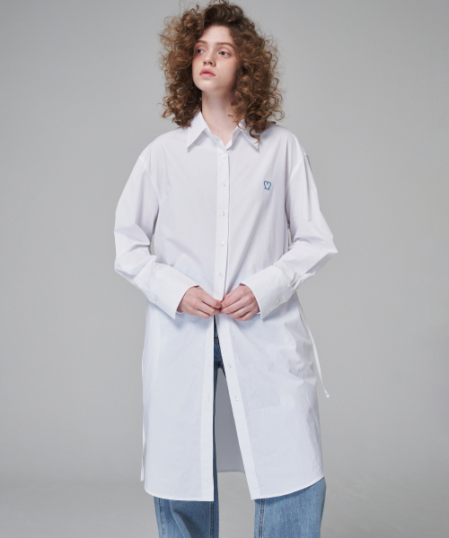 MALOUPE（マロップ）の「4111ワンピース型ロングシャツ(ホワイト)（シャツ/ブラウス・レディース・ホワイト・FREE）」の4枚目の写真