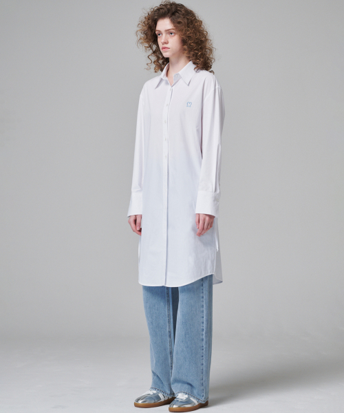 MALOUPE（マロップ）の「4111ワンピース型ロングシャツ(ホワイト)（シャツ/ブラウス・レディース・ホワイト・FREE）」の9枚目の写真