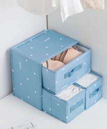 pyornim（ピョルニム）の「【26年春夏新作】ハート柄ファブリック折り畳み引き出し収納ボックス（収納グッズ）」