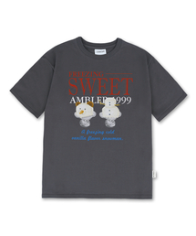 ambler（エムブラー）の「Vanilla Snowmans Summer Graphic Short Sleeve T-Shirt AS1203 (Dark Grey)（Tシャツ/カットソー）」