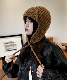 イヤーマフ キャップ」に該当する帽子（ブラウン/茶色系）ファッション