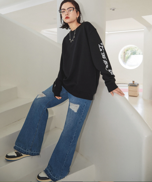 CORALIAN(コラリアン)の「スリーブレタリング裏起毛スウェットブラック(スウェット・メンズ・その他・MEDIUM/S/L/2XL/XL/4XL/5XL/XS/3XL)」の2枚目の写真