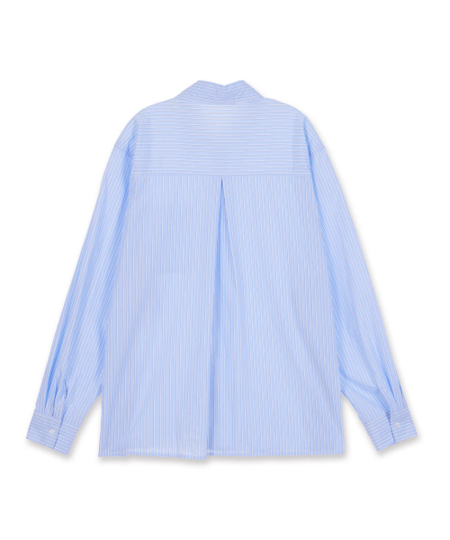MAKEITTO(メイキット)の「デイリーバーティカルストライプシャツ_ブルー(シャツ/ブラウス・メンズ・その他・SMALL/MEDIUM/LARGE/X-LARGE)」の2枚目の写真