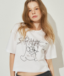SE0525-CROP T-SHIRT(white)