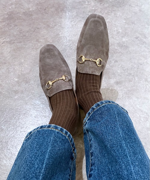 enchanted（エンチャンテッド）の「《APOM》本革ソフトビットモカシンシューズ（ローファー・レディース・ブラウン/グレイッシュベージュ/ブラック・37/40/39/38/36）」の2枚目の写真