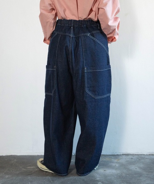 URCH RNA(アーチ アールエヌエー)の「R4427 フレンチワークのマルシェパンツ(デニムパンツ・レディース・ワンウォッシュ/ブラック・FREE)」の7枚目の写真