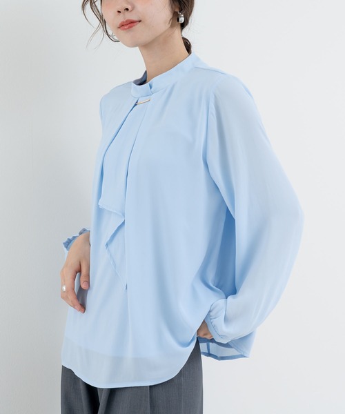 ANNA LUNA(アンナルナ)の「【ANNA LUNA】オケージョン にも◎バー付き ボウタイ カバーリング ブラウス(シャツ/ブラウス・レディース・オフホワイト/ブラック/サックスブルー/ベージュ・MEDIUM/LARGE/X-LARGE/SMALL)」の22枚目の写真