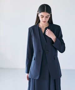 WEB限定】IENA LA BOUCLE 強撚サージテーラードジャケット（テーラード