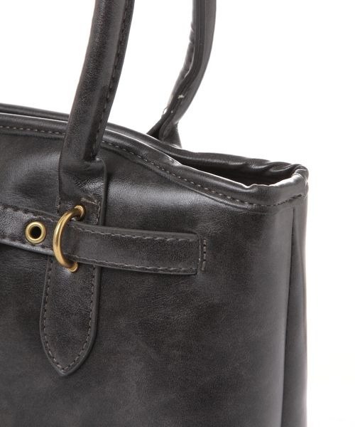 kutir（クティール）の「kutirlune／ベルトデザインバッグ（ハンドバッグ・レディース・ブラウン/ブラック・FREE）」の16枚目の写真