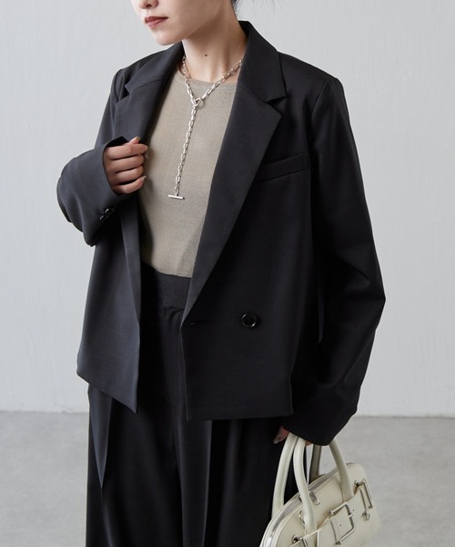 Lui's(ルイス)の「ツイミーツイルショートジャケット(テーラードジャケット・レディース・ブラック/ブラウン・FREE)」の21枚目の写真