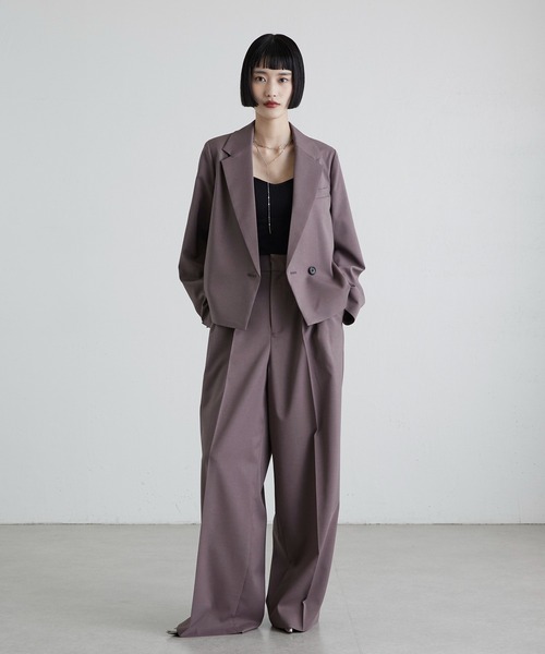 Lui's(ルイス)の「ツイミーツイルショートジャケット(テーラードジャケット・レディース・ブラック/ブラウン・FREE)」の15枚目の写真