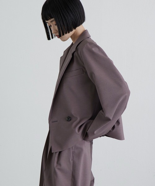 Lui's(ルイス)の「ツイミーツイルショートジャケット(テーラードジャケット・レディース・ブラック/ブラウン・FREE)」の12枚目の写真