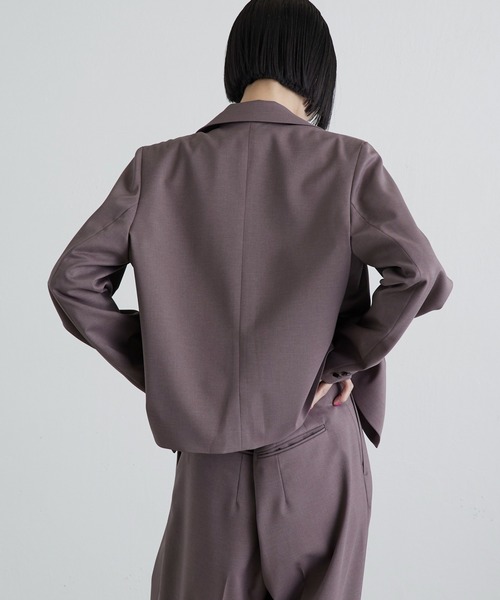 Lui's(ルイス)の「ツイミーツイルショートジャケット(テーラードジャケット・レディース・ブラック/ブラウン・FREE)」の13枚目の写真