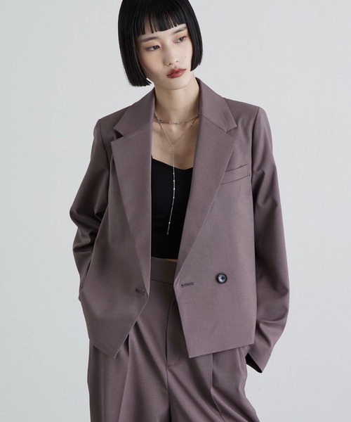 Lui's(ルイス)の「ツイミーツイルショートジャケット(テーラードジャケット・レディース・ブラック/ブラウン・FREE)」の14枚目の写真