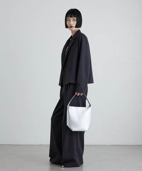 Lui's(ルイス)の「ツイミーツイルショートジャケット(テーラードジャケット・レディース・ブラック/ブラウン・FREE)」の9枚目の写真