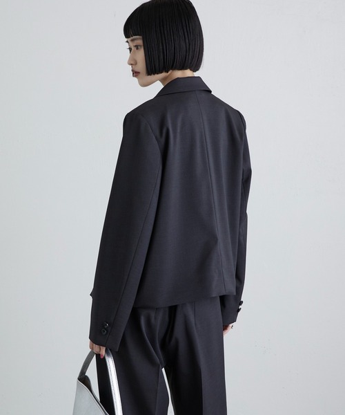 Lui's(ルイス)の「ツイミーツイルショートジャケット(テーラードジャケット・レディース・ブラック/ブラウン・FREE)」の6枚目の写真