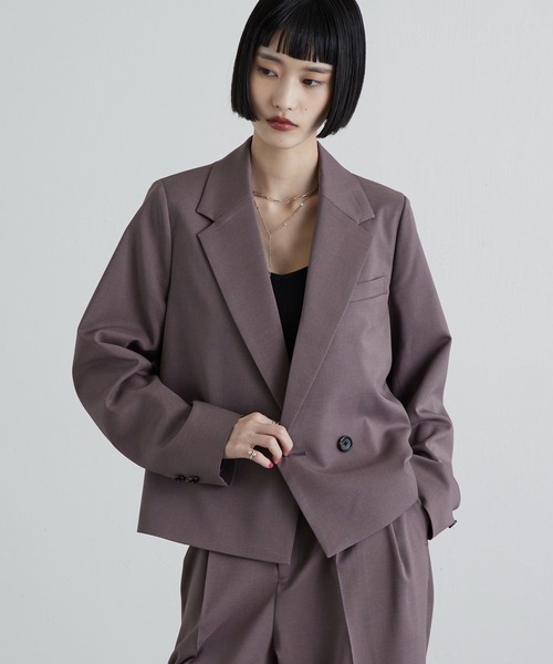 Lui's(ルイス)の「ツイミーツイルショートジャケット(テーラードジャケット・レディース・ブラック/ブラウン・FREE)」の11枚目の写真