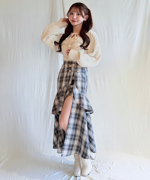 NOMAE(ノーマエ)の「ビットラッフルスリットスカート(スカート・レディース・グレー系その他/ブラック/ブラック系その他/グレー・FREE)」の13枚目の写真