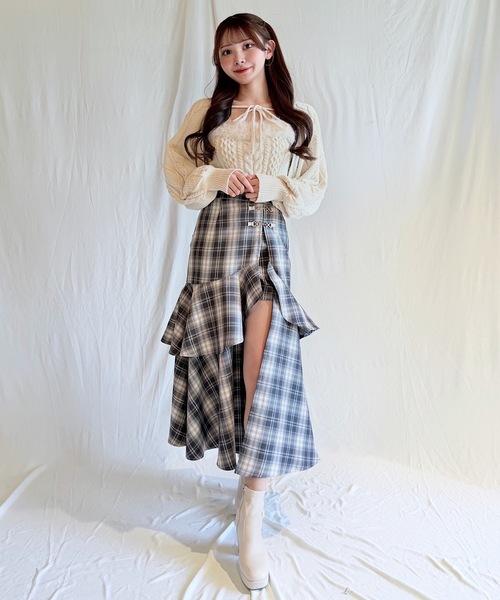 NOMAE(ノーマエ)の「ビットラッフルスリットスカート(スカート・レディース・グレー系その他/ブラック/ブラック系その他/グレー・FREE)」の15枚目の写真