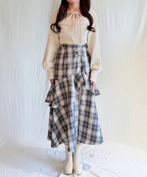 NOMAE(ノーマエ)の「ビットラッフルスリットスカート(スカート・レディース・グレー系その他/ブラック/ブラック系その他/グレー・FREE)」の16枚目の写真