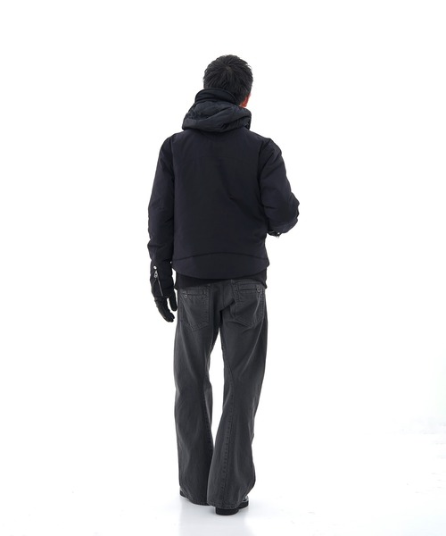 CONZ(コンズ)の「MOTORCYCLE PUFFER BLOUSON/ショート丈/ジャストフィット/CONZ/NVRFRGT(ブルゾン・メンズ・ブラック・3/1/2)」の7枚目の写真