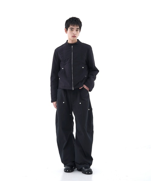 CONZ(コンズ)の「MOTORCYCLE PUFFER BLOUSON/ショート丈/ジャストフィット/CONZ/NVRFRGT(ブルゾン・メンズ・ブラック・3/1/2)」の9枚目の写真