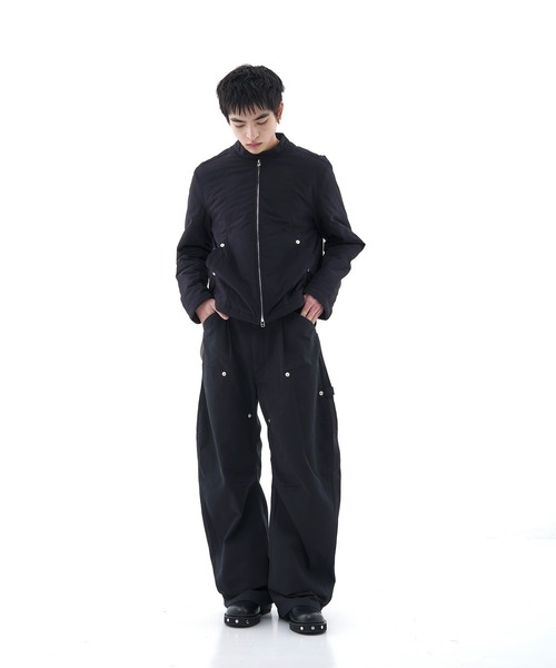 CONZ(コンズ)の「MOTORCYCLE PUFFER BLOUSON/ショート丈/ジャストフィット/CONZ/NVRFRGT(ブルゾン・メンズ・ブラック・3/1/2)」の10枚目の写真
