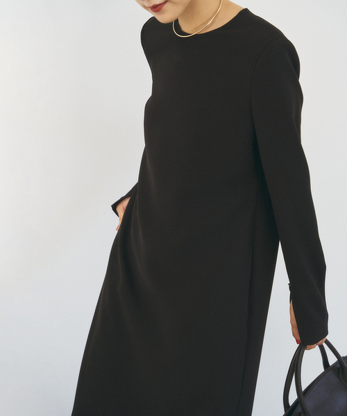 追加9》ダブルクロスミニマルロングドレス（ワンピース）｜HARDY NOIR