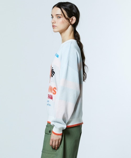 DOUBLE STANDARD CLOTHING（ダブルスタンダードクロージング）の「ハバナサンセット ジャガードニット（ニット/セーター・レディース・オフホワイト・FREE）」の4枚目の写真
