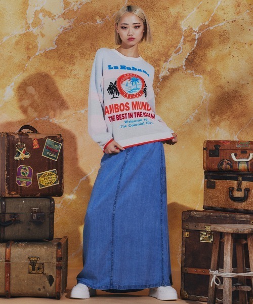 DOUBLE STANDARD CLOTHING（ダブルスタンダードクロージング）の「ハバナサンセット ジャガードニット（ニット/セーター・レディース・オフホワイト・FREE）」の15枚目の写真