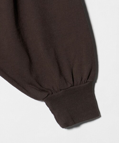 H　BEAUTY&YOUTH UNITED ARROWS（エイチビューティーアンドユースユナイテッドアローズ）の「＜H＞コットン ボリュームスリーブ プルオーバー（Tシャツ/カットソー・レディース・ライトグレー/ダークブラウン・FREE）」の8枚目の写真