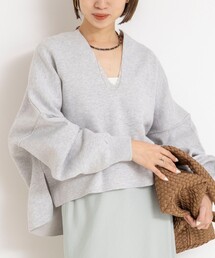 NOLLEY’S | 《手洗い可能》《アンサンブル対応》スウェットライクニットプルオーバー(ニット/セーター)