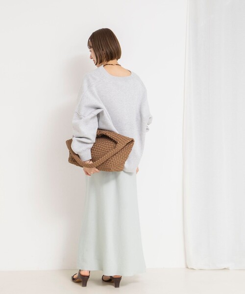 NOLLEY’S(ノーリーズ)の「《手洗い可能》《アンサンブル対応》スウェットライクニットプルオーバー(ニット/セーター・レディース・ライトグレー/ブラック/オフホワイト・FREE)」の14枚目の写真