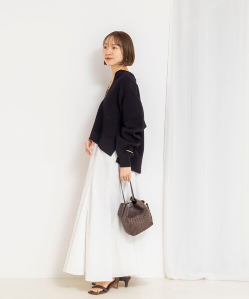 NOLLEY’S(ノーリーズ)の「《手洗い可能》《アンサンブル対応》スウェットライクニットプルオーバー(ニット/セーター・レディース・ライトグレー/ブラック/オフホワイト・FREE)」の22枚目の写真