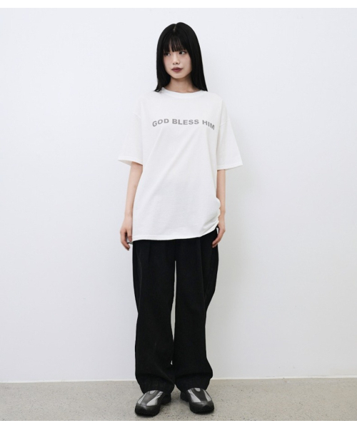 chancechance(チャンスチャンス)の「GOD BLESS HIM T-SHIRT(Tシャツ/カットソー・レディース・その他・SMALL/MEDIUM/LARGE)」の1枚目の写真