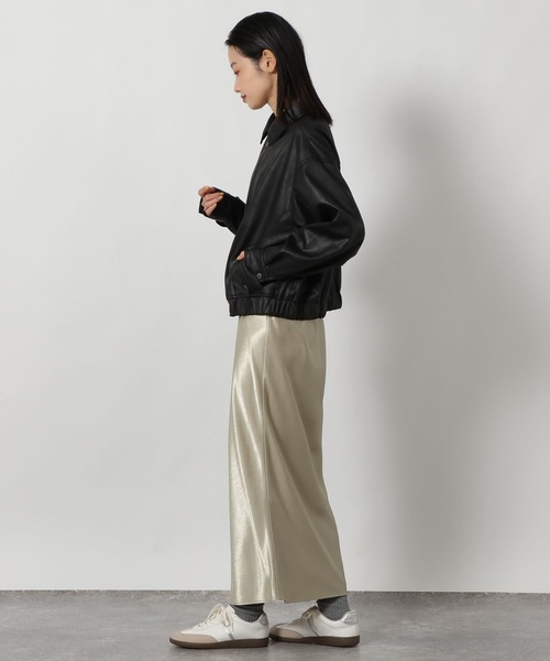 LAKOLE(ラコレ)の「襟付きZIPブルゾン / 642711(ブルゾン・レディース・ブラック/ベージュ・FREE)」の12枚目の写真