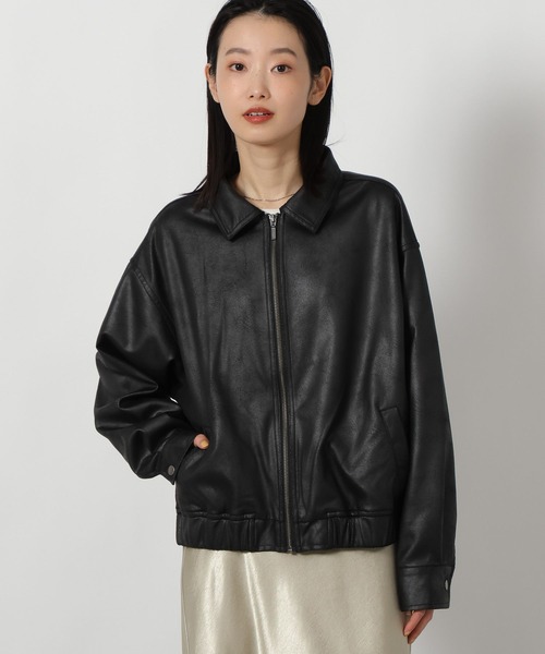 LAKOLE(ラコレ)の「襟付きZIPブルゾン / 642711(ブルゾン・レディース・ブラック/ベージュ・FREE)」の14枚目の写真