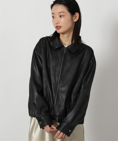 LAKOLE(ラコレ)の「襟付きZIPブルゾン / 642711(ブルゾン・レディース・ブラック/ベージュ・FREE)」の15枚目の写真