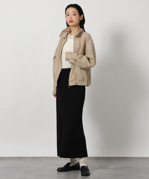 LAKOLE(ラコレ)の「襟付きZIPブルゾン / 642711(ブルゾン・レディース・ブラック/ベージュ・FREE)」の18枚目の写真