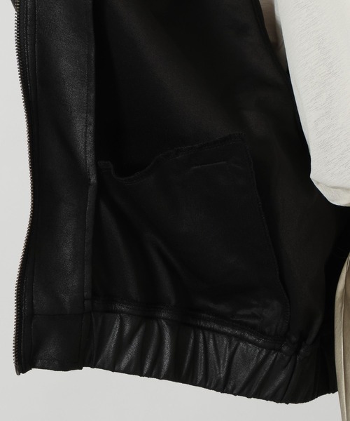 LAKOLE(ラコレ)の「襟付きZIPブルゾン / 642711(ブルゾン・レディース・ブラック/ベージュ・FREE)」の7枚目の写真