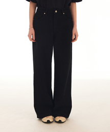 AQO STUDIO SPACE（アコスタジオスペース）の「アコベア ワイドフィットデニムパンツ ブラック（デニムパンツ）」