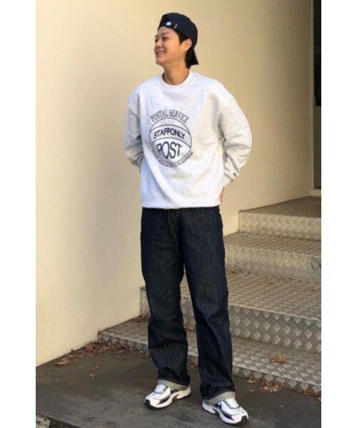 STAFF ONLY(スタッフオンリー)の「STAMP-FRONT SWEATSHIRT (MELANGE WHITE)(スウェット・メンズ・その他・S/M/L)」の2枚目の写真