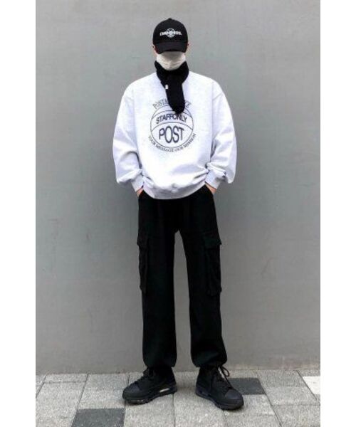 STAFF ONLY(スタッフオンリー)の「STAMP-FRONT SWEATSHIRT (MELANGE WHITE)(スウェット・メンズ・その他・S/M/L)」の3枚目の写真