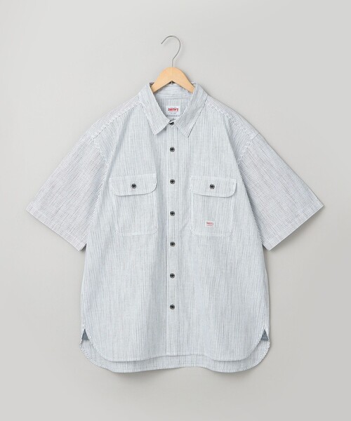 coen(コーエン)の「SMITH’S(スミス)別注 ショートスリーブワークシャツ(シャツ/ブラウス・メンズ・ホワイト/その他1/コバルトブルー/オフホワイト・S/M/XL/L)」の11枚目の写真